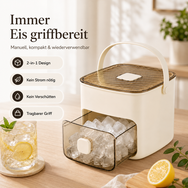Eiswürfelform mit Vorratsbox – 2-in-1
